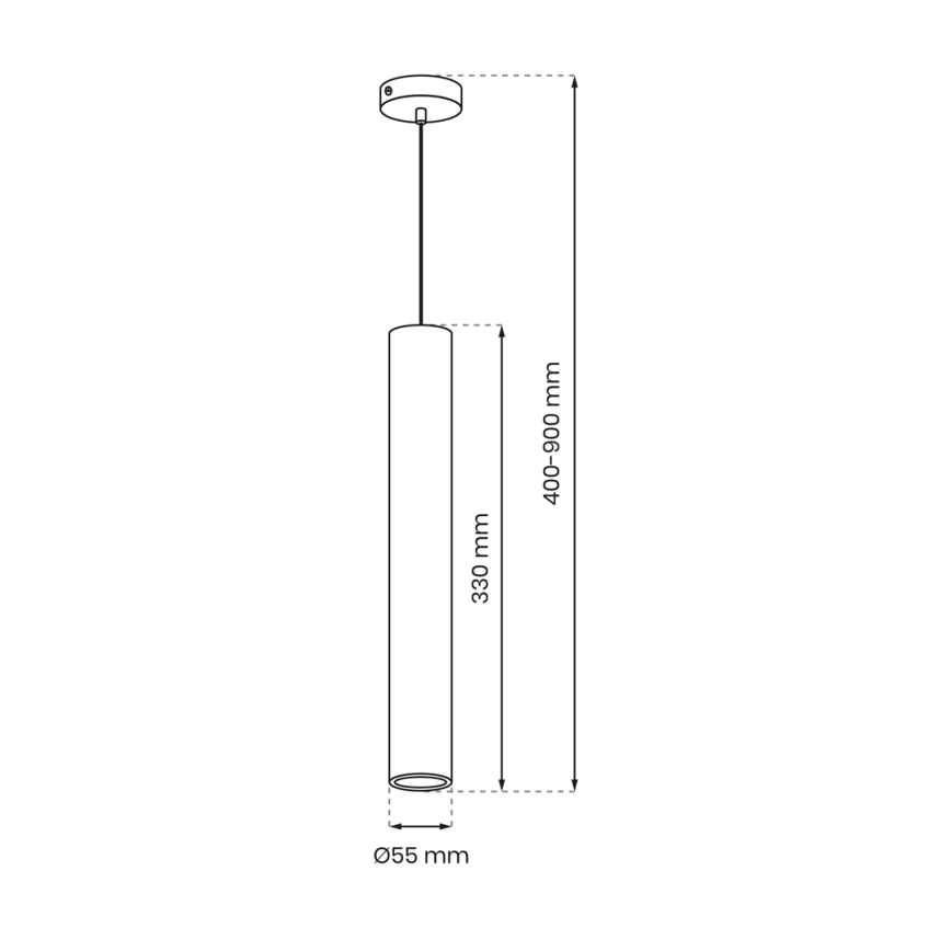 Κρεμαστό φωτιστικό οροφής HUDSON 1xGU10/8W/230V λευκό