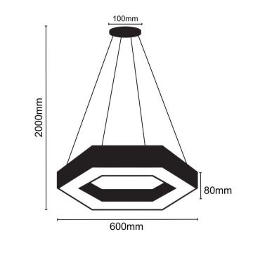 Κρεμαστό φωτιστικό οροφής LED LED/28W/230V 4000K διάμετρος 60 cm