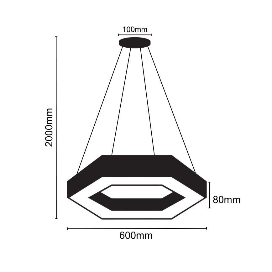 Κρεμαστό φωτιστικό οροφής LED LED/28W/230V 4000K διάμετρος 60 cm