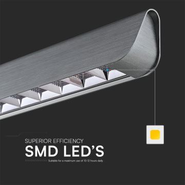 Κρεμαστό φωτιστικό οροφής LED LED/36W/230V 3000/4000/6400K ανθρακί