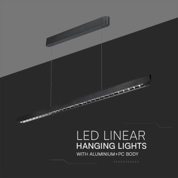 Κρεμαστό φωτιστικό οροφής LED LED/36W/230V 3000/4000/6400K μαύρο