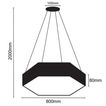 Κρεμαστό φωτιστικό οροφής LED LED/70W/230V 4000K διάμετρος 80 cm