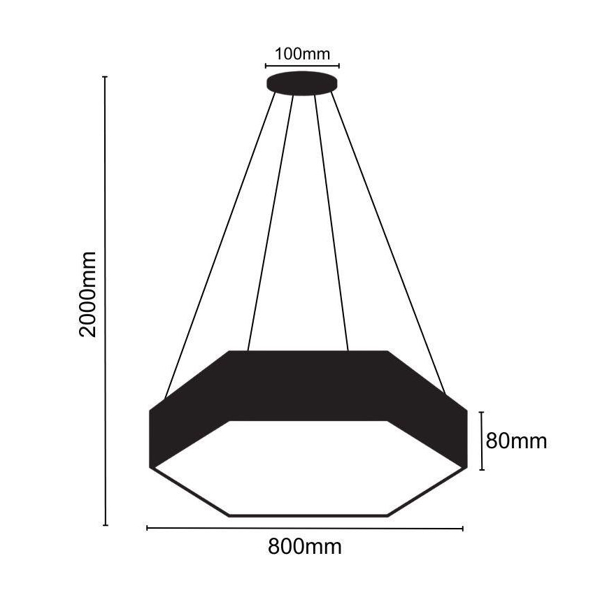 Κρεμαστό φωτιστικό οροφής LED LED/70W/230V 4000K διάμετρος 80 cm