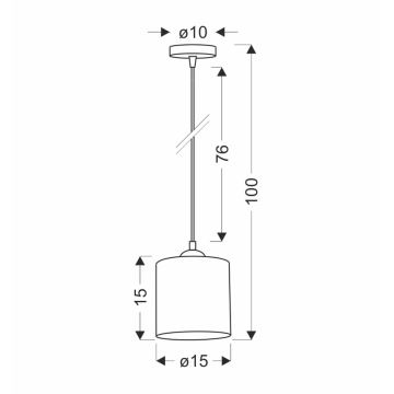 Κρεμαστό φωτιστικό οροφής LEGNO 1xE27/40W/230V διάμετρος 15 cm καφέ