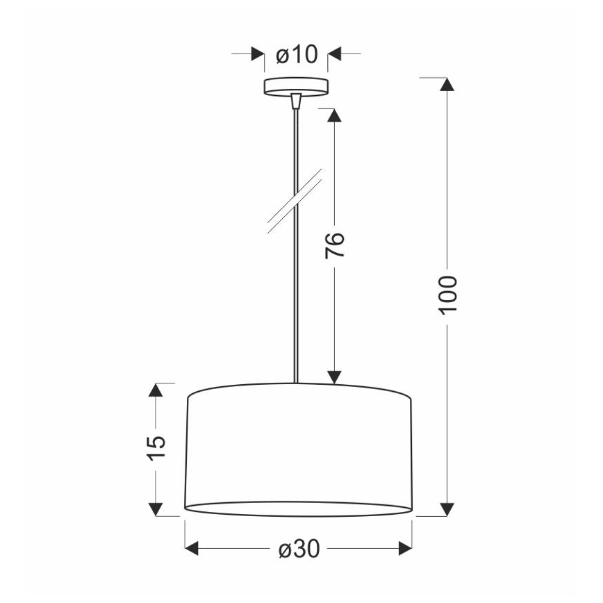 Κρεμαστό φωτιστικό οροφής LEGNO 1xE27/40W/230V διάμετρος 30 cm καφέ