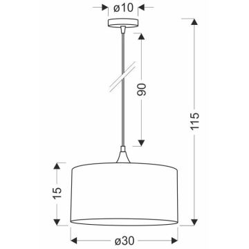 Κρεμαστό φωτιστικό οροφής MALOTO 1xE27/60W/230V πράσινο