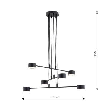 Κρεμαστό φωτιστικό οροφής MODUS 6xGX53/12W/230V μαύρο