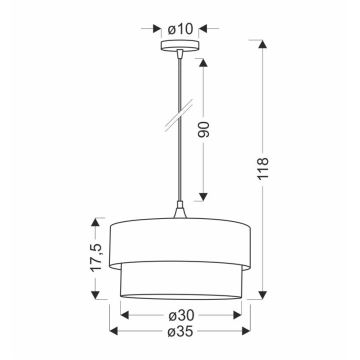 Κρεμαστό φωτιστικό οροφής SOLANTO 1xE27/60W/230V πράσινο/μαύρο