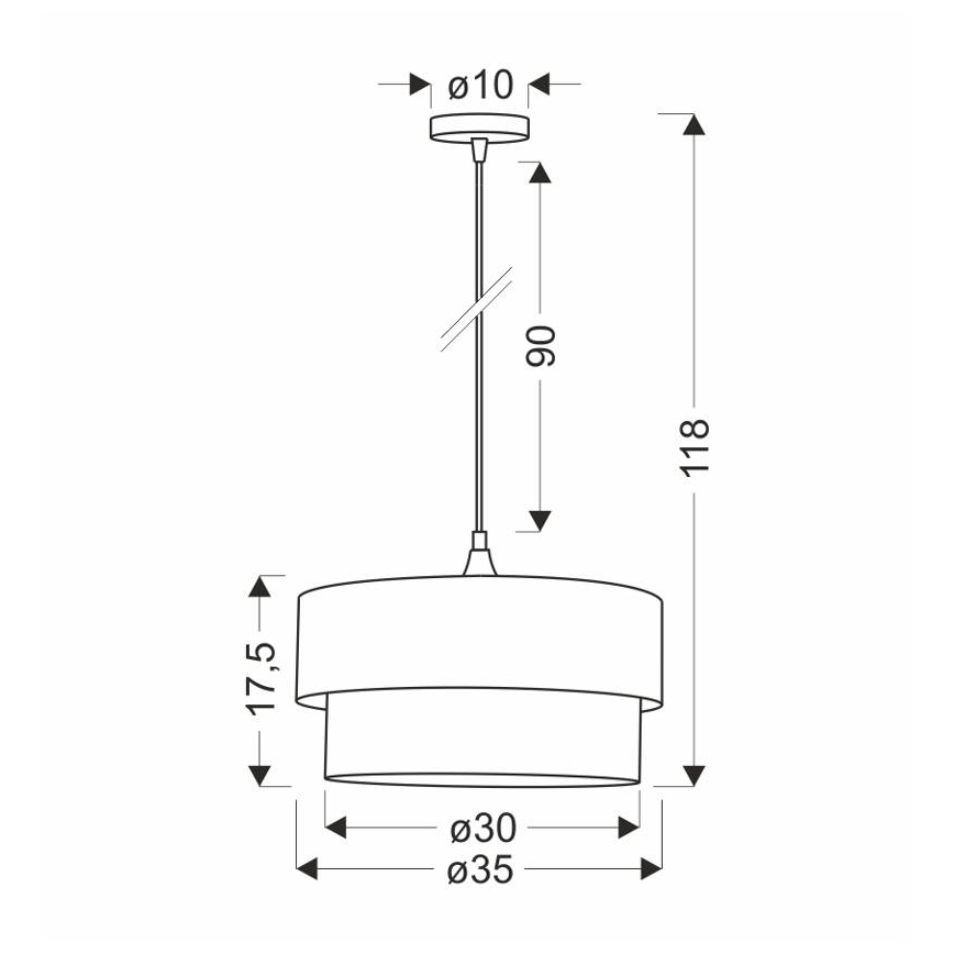 Κρεμαστό φωτιστικό οροφής SOLANTO 1xE27/60W/230V πράσινο/μαύρο