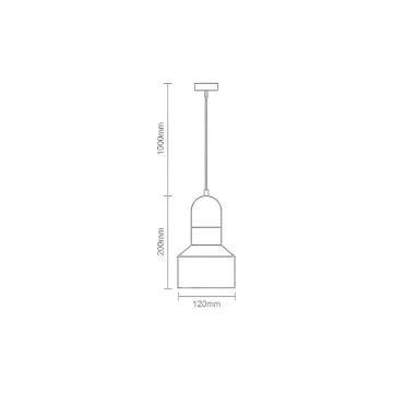 Κρεμαστό φωτιστικό οροφής TERRAZZO 1xE27/60W/230V διάμετρος 12 cm γκρι