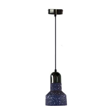 Κρεμαστό φωτιστικό οροφής TERRAZZO 1xE27/60W/230V διάμετρος 12 cm μαύρο