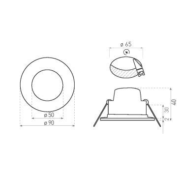 Κρεμαστό φωτιστικό οροφής μπάνιου LED BONO LED/5W/230V 3000K IP65 λευκό