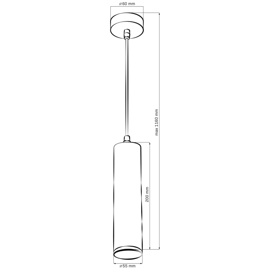 Κρεμαστό φωτιστικό οροφής μπάνιου TURYN 1xGU10/10W/230V IP44 λευκό