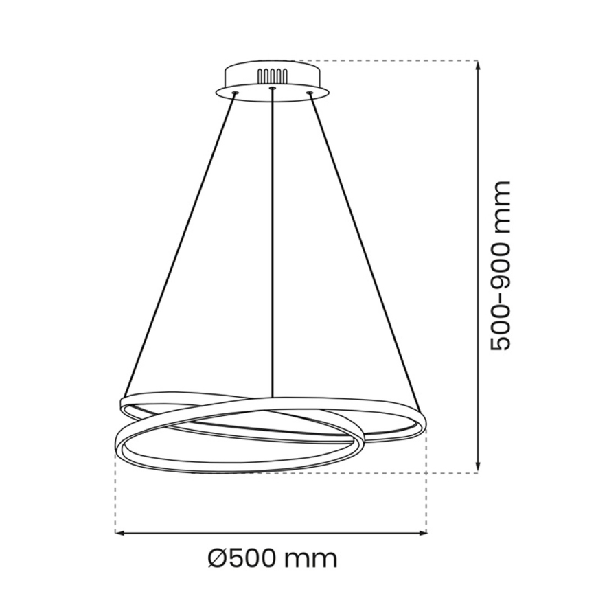 Κρεμαστό φωτιστικό οροφής ράγα LUCERNO LED/48W/230V χρυσαφί