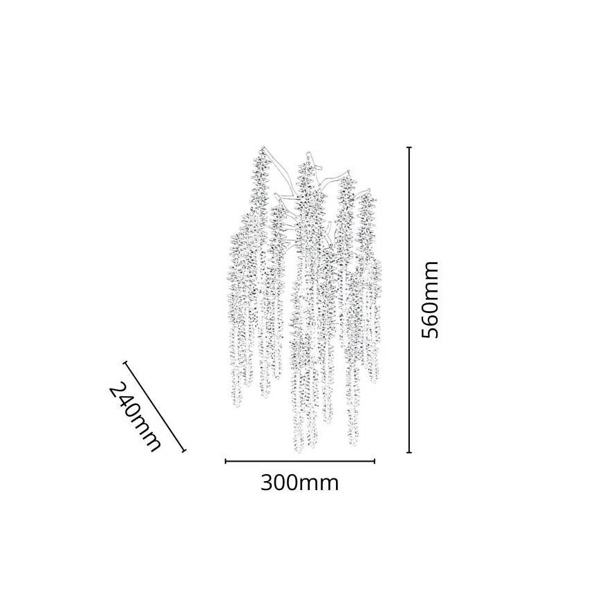 Κρυστάλλινο επιτοίχιο φωτιστικό 3xG9/40W/230V χρυσαφί