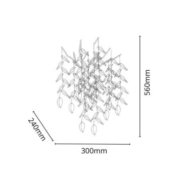 Κρυστάλλινο επιτοίχιο φωτιστικό 3xG9/40W/230V χρυσαφί