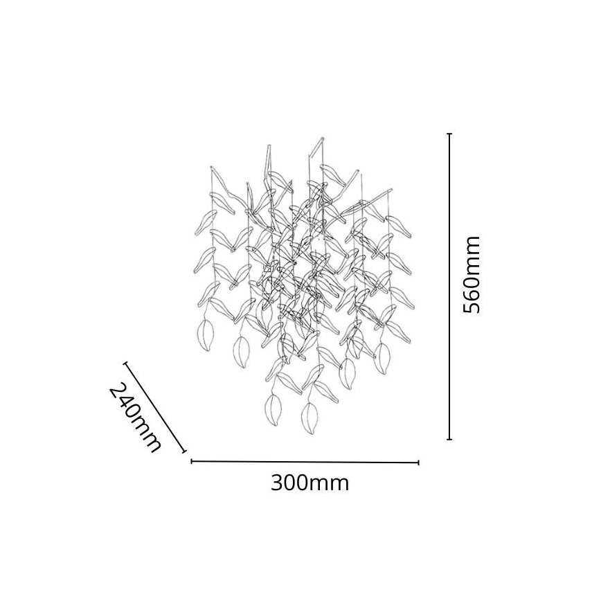 Κρυστάλλινο επιτοίχιο φωτιστικό 3xG9/40W/230V χρυσαφί