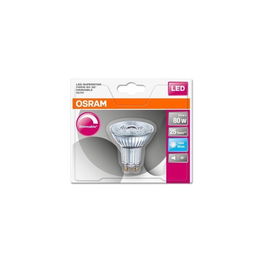 Λάμπα Dimmer LED GU10/8W/230V 4000K - Osram