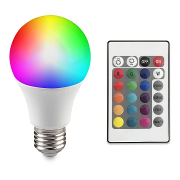 Λάμπα LED RGB E27/6W/230V με δυνατότητα ντιμαρίσματος 3000K
