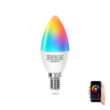 Λάμπα LED RGBW C37 E14/5W/230V 3000-6500K Wi-Fi - Aigostar