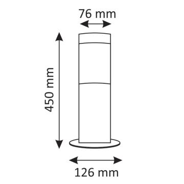 Λάμπα εξωτερικού χώρου LIVIA 1xE27/20W/230V IP44