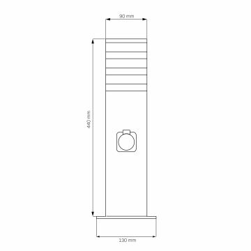 Λάμπα εξωτερικού χώρου με πρίζα TEKSAS 1xE27/20W/230V IP54 44 cm