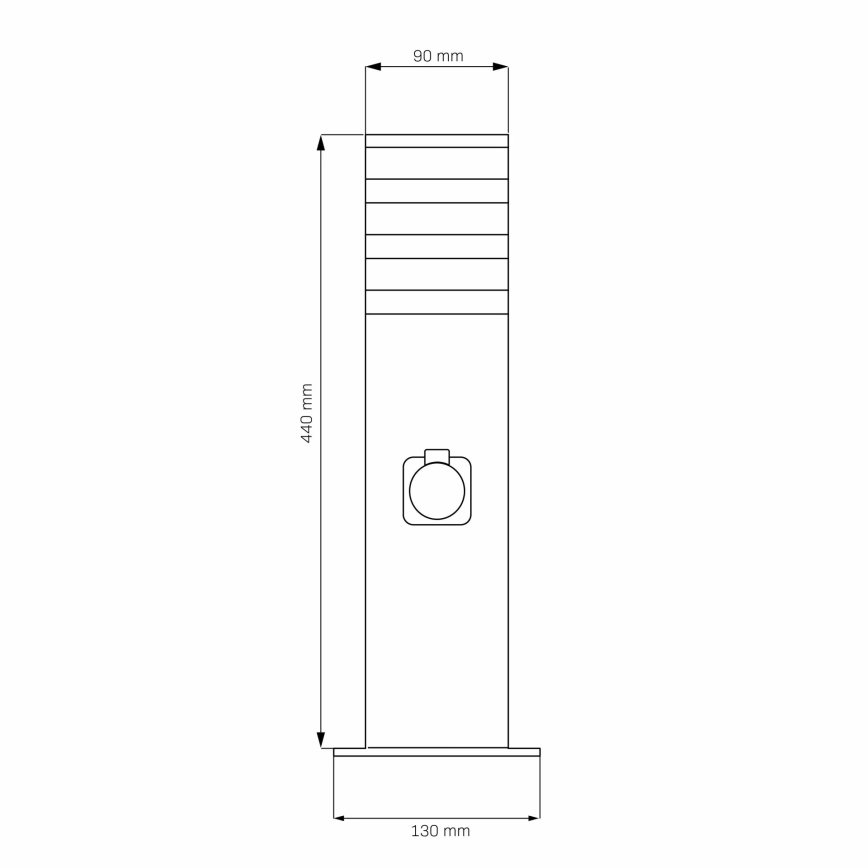 Λάμπα εξωτερικού χώρου με πρίζα TEKSAS 1xE27/20W/230V IP54 44 cm