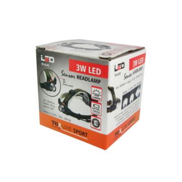 Λάμπα κεφαλής LED με αισθητήρα LED/3W/3xAAA