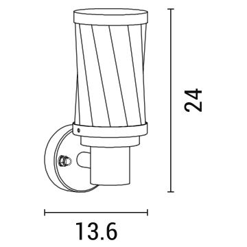 Λάμπα τοίχου εξωτερικού χώρου 1xE27/15W/230V IP44 μαύρο