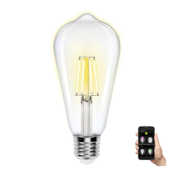 Λαμπτήρας Dimming LED FILAMENT ST64 E27/6W/230V 2700-6500K Wi-Fi - Aigostar