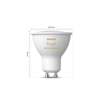 Λαμπτήρας Dimming LED Philips Hue WHITE AMBIANCE GU10/4,2W/230V 2200-6500K