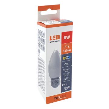 Λαμπτήρας LED C35 E27/8W/230V 2700K