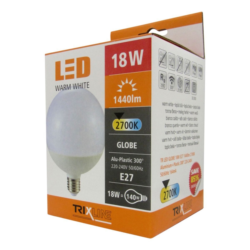 Λαμπτήρας LED E27/18W/230V 2700K