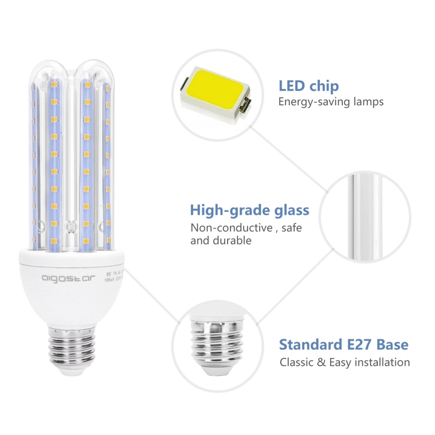 Λαμπτήρας LED E27/23W/230V 3000K - Aigostar