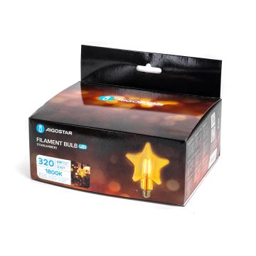 Λαμπτήρας LED FILAMENT E27/4W/230V 1800K αστέρι - Aigostar