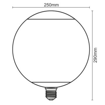 Λαμπτήρας LED FILAMENT SMOKE G250 E27/4W/230V 1800K