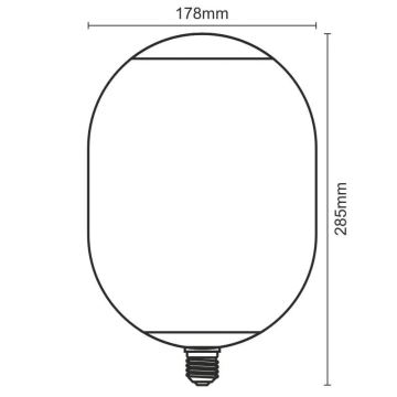 Λαμπτήρας LED FILAMENT SMOKE T178 E27/4W/230V 1800K