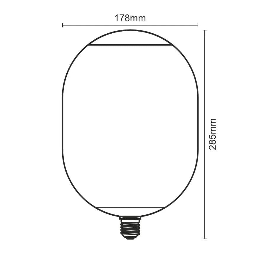 Λαμπτήρας LED FILAMENT SMOKE T178 E27/4W/230V 1800K