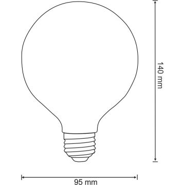 Λαμπτήρας LED VINTAGE AMBER E27/4W/230V G95 2700K