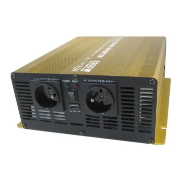 Μετατροπέας τάσης 2200W/12V/230V + USB