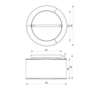 Πλαφονιέρα οροφής  RATTAN 3xE27/60W/230V rattan