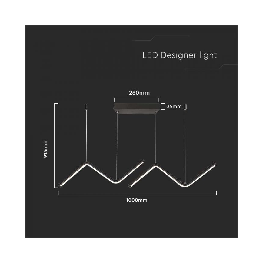 Πολύφωτο LED με συρματόσχοινο LED/12W/230V 4000K μαύρο