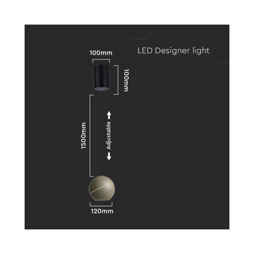 Πολύφωτο LED με συρματόσχοινο touch LED/8,5W/230V 3000K γκρι
