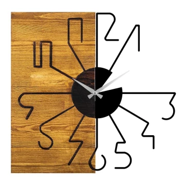 Ρολόι τοίχου 58 cm 1xAA ξύλο/μέταλλο
