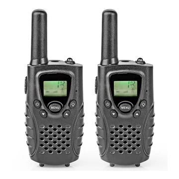 ΣΕΤ 2x Ασύρματο walkie-talkie πομποδέκτης με φως LED 3xAAA εμβέλεια 8 km