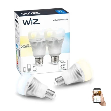 ΣΕΤ 2x Λάμπες LED Dimmable E27/11,5W/230V 2700-6500K Wi-Fi - WiZ