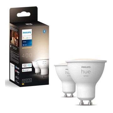 ΣΕΤ 2x Λαμπτήρας Dimming LED Philips Hue WHITE GU10/4,2W/230V 2700K