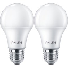 ΣΕΤ 2x Λαμπτήρας LED Philips A60 E27/10W/230V 4000K