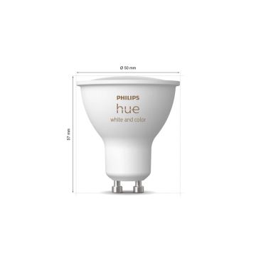 ΣΕΤ 3x Λάμπα LED RGBW Dimmable Philips Hue WHITE AND COLOR AMBIANCE GU10/4,2W/230V 2000-6500K