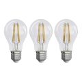 ΣΕΤ 3x Λαμπτήρας LED FILAMENT A60 E27/3,8W/230V 2700K Energy class A